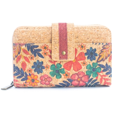 Cork Women's Rose&Plant Card Holder Printed Wallet – BAG-2242