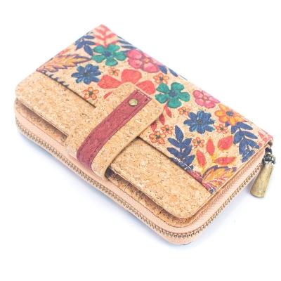 Cork Women's Rose&Plant Card Holder Printed Wallet – BAG-2242