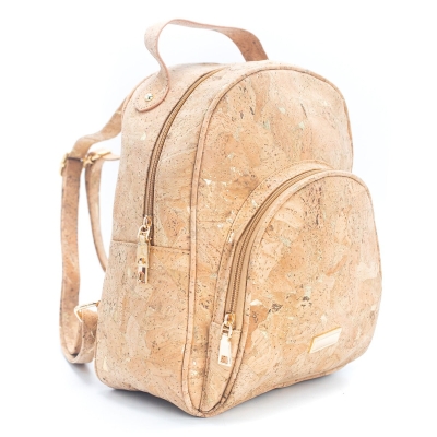 Natural cork Molten Gold Flap Daily ladies backpack BAG-2260