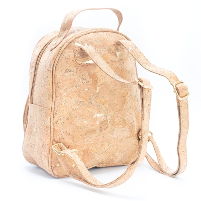 Natural cork Molten Gold Flap Daily ladies backpack BAG-2260