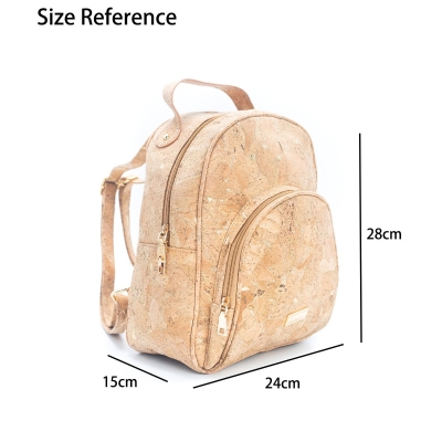 Natural cork Molten Gold Flap Daily ladies backpack BAG-2260