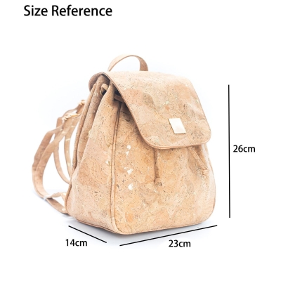 Golden Drawstring Closure Pocket Women's Backpack BAG-2258