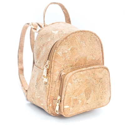 Semplice zaino da donna in sughero Golden Cork BAG-2259