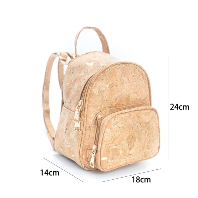 Semplice zaino da donna in sughero Golden Cork BAG-2259