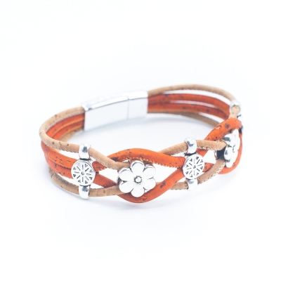 Bracciale in sughero fatto a mano DBR-031-MIX-5