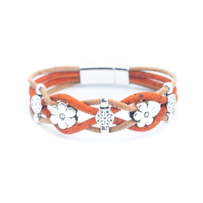 Bracciale in sughero fatto a mano DBR-031-MIX-5