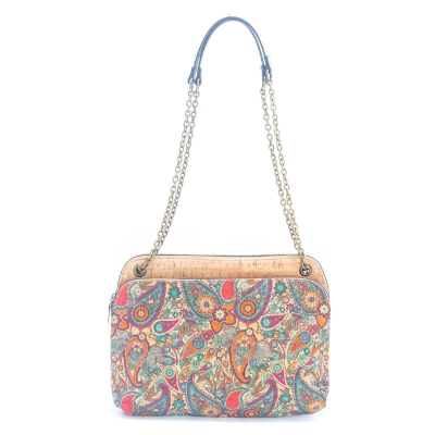 Borsa da donna con stampa in sughero naturale BAGD-346