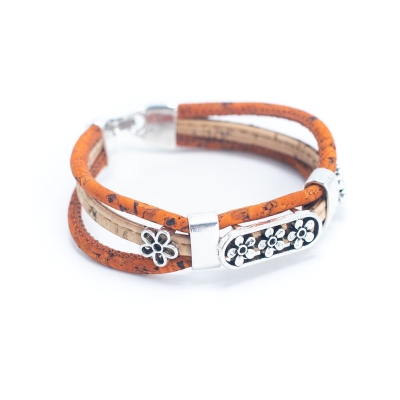 Bracciale fiore in sughero BR-427-MIX-5