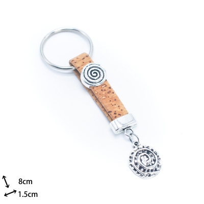 Colorful cork handmade  keychain  I-084-MIX-10