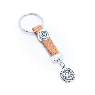 Colorful cork handmade  keychain  I-084-MIX-10