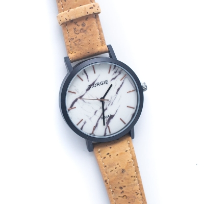 Natural Cork watch face with Strap unisex Watch WA-304-BOX