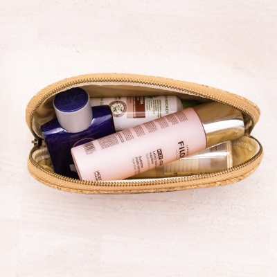 Luxury Women's 3-Piece Cork Cosmetic Bag Set BAGD-467