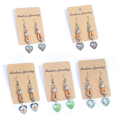 Dangler Cork ladies earrings-ER-148-MIX-5-RANDOM