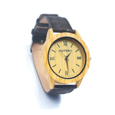 Cork Watch Set - Two Color Watch Strap - Unisex Cork Fashion Watch WA-239-BOX(with box)