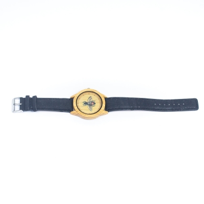 Copy of Vintage Ladies Watch with black Cork Strap Pattern Dial WA-240-A (with Random box)