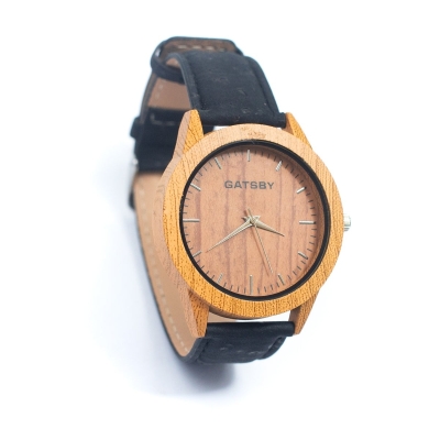 Cork Watch Set - Two Color Watch Strap - Unisex Cork Fashion Watch WA-286-BOX(with box)