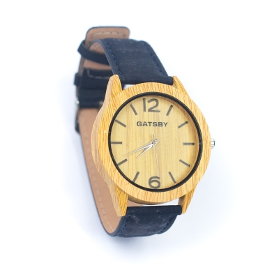 Cork Watch Set - Two Color Watch Strap - Unisex Cork Fashion Watch WA-287-BOX(with box)