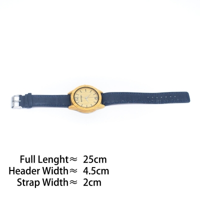 Cork Watch Set - Two Color Watch Strap - Unisex Cork Fashion Watch WA-287-BOX(with box)