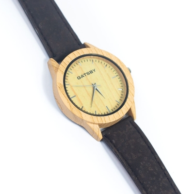 Cork Watch Set - Two Color Watch Strap - Unisex Cork Fashion Watch WA-329-BOX(with box)