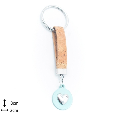 cork handmade keychain  I-017-10