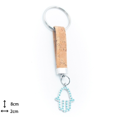 cork handmade keychain  I-025-10