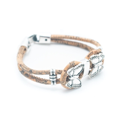 Bracciale in sughero con papillon BR-518-MIX-5