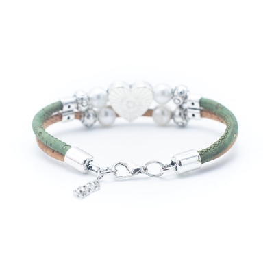 Bracciale cuore in sughero BR-429-MIX-5