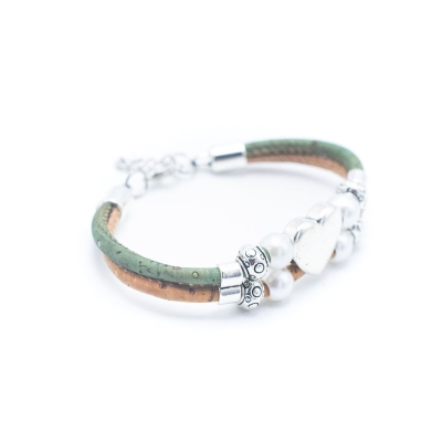 Bracciale cuore in sughero BR-429-MIX-5