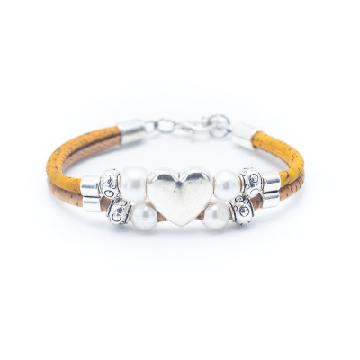 Bracciale cuore in sughero BR-429-MIX-5