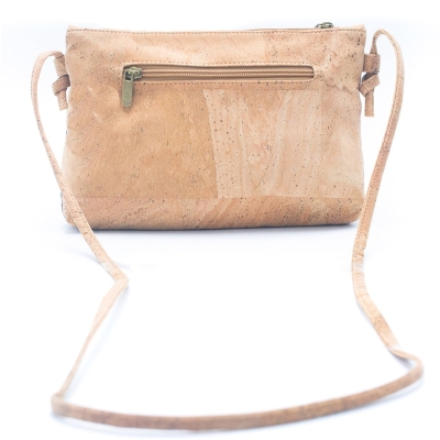 Natural Cork and Printed Design Women's Crossbody Bag BAG-2274