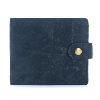 Sleek Bifold Cork Wallet with Snap Button BAG-2270-WALLET