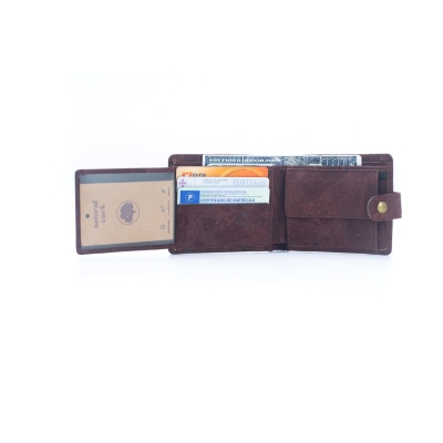 Sleek Bifold Cork Wallet with Snap Button BAG-2270-WALLET