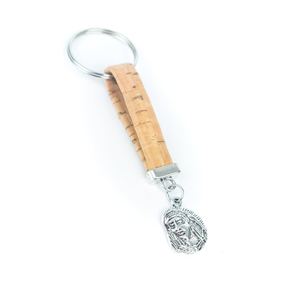 cork handmade  keychain  I-01-B-MIX-10