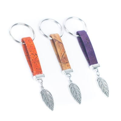 cork handmade  keychain  I-027-MIX-10