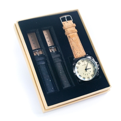 Natural Cork watch Man fashion Watch WA-408-BOX-2（with box）