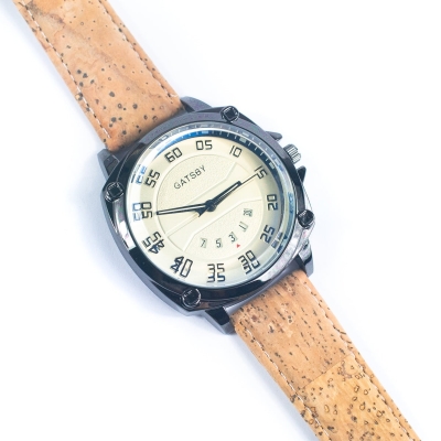 Natural Cork watch Man fashion Watch WA-408-BOX-2（with box）