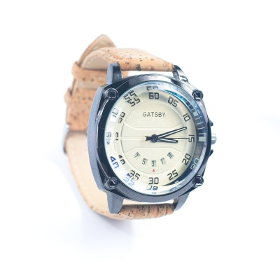 Natural Cork watch Man fashion Watch WA-408-BOX-2（with box）