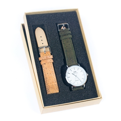 Natural Cork watch Unisex fashion Watch WA-414-BOX-2（with box）