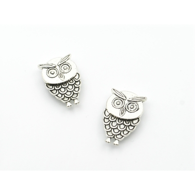 10pcs For 10mm flat leather Antique Silver OWL Slider jewelry supplies jewelry finding D-1-10-109