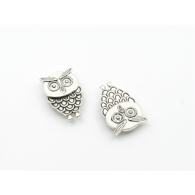 10pcs For 10mm flat leather Antique Silver OWL Slider jewelry supplies jewelry finding D-1-10-109