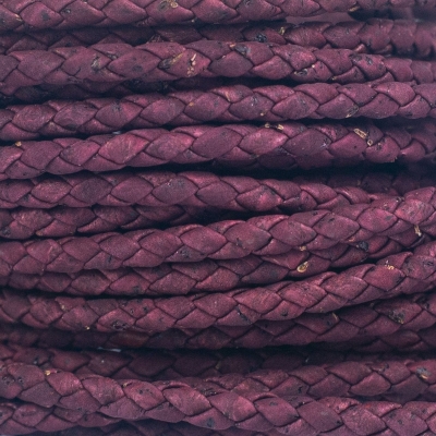 For 5mm Wine red Braided Cork Jewelry Crafting Cord COR-365 (10meters)