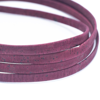 Wine Red 10mm flat cork cord COR-462(10meters)