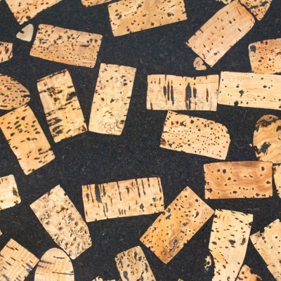 Cork Fabric Blended with Coffee Beans - Natural Cork Material COF-364-B