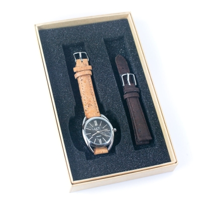 Natural Cork watch ladies fashion Watch WA-415-A/B（with box）