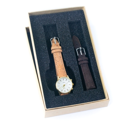 Natural Cork watch ladies fashion Watch WA-416-BOX-A/B（with box）