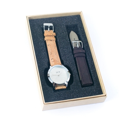 Natural Cork watch Unisex fashion Watch WA-420-BOX（with box）