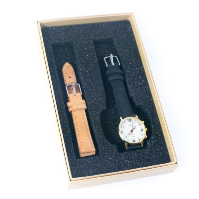 Natural Cork watch Unisex ladies Watch WA-430-BOX（with box）